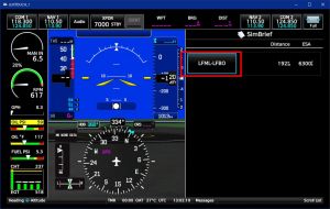 Cliquer sur le plan de vol pour le valider