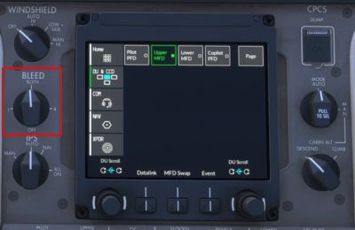 Pressurisation arrêtée